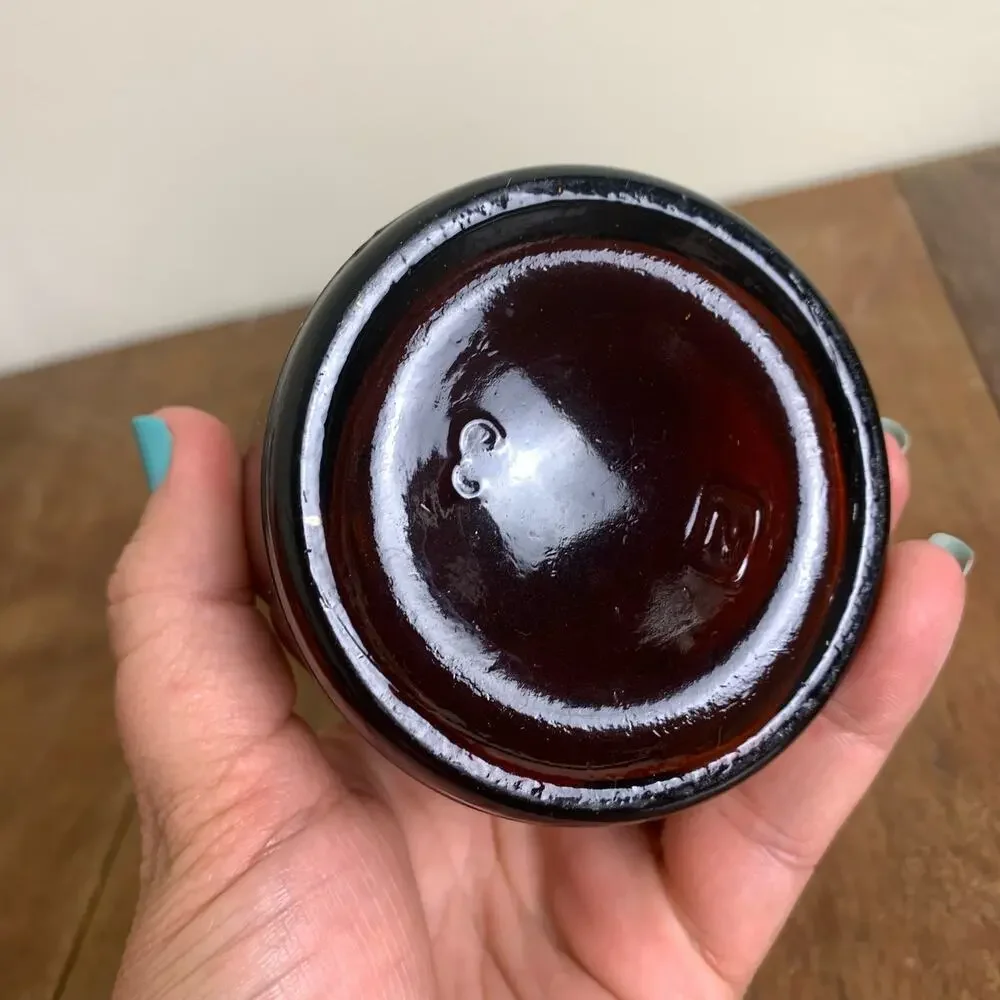 Obear-Nester Glass Co East St. Louis Illinois‎ Brown Amber Beer Soda Pop Bottle